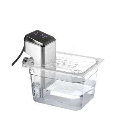 Víko pro polykarbonátové nádoby GN s výřezem pro cirkulační čerpadlo sous vide, HENDI, GN 1/2, Průhledná, 265x325mm | 864234